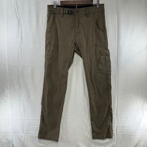 Prana Zion Cargo Pants Mens 31x32 Brown Straight Fit Stretch Hiking Outdoor